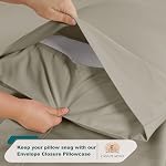 1000 Feuilles de lit de comte de fil pour King Size - Argent mélange de coton égyptien, feuilles de poche profondes, Sateen Weave, qualité de l'hôtel