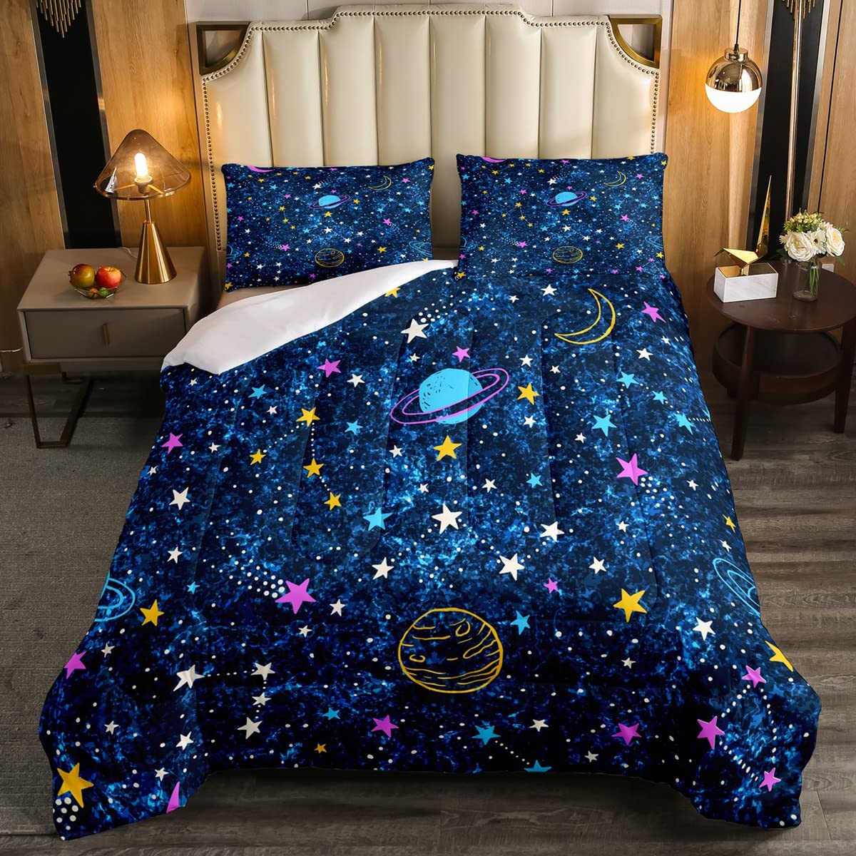 Coperta In Pile E Sherpa Loussiesd – Tribale Boho Con Sole, Luna E Stelle, 127x152 Cm, Reversibile, Per Divano E Letto