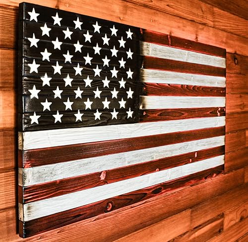 Miniatura 8 de Handmade Wooden American Flag - Original Edition - Cedar Sense