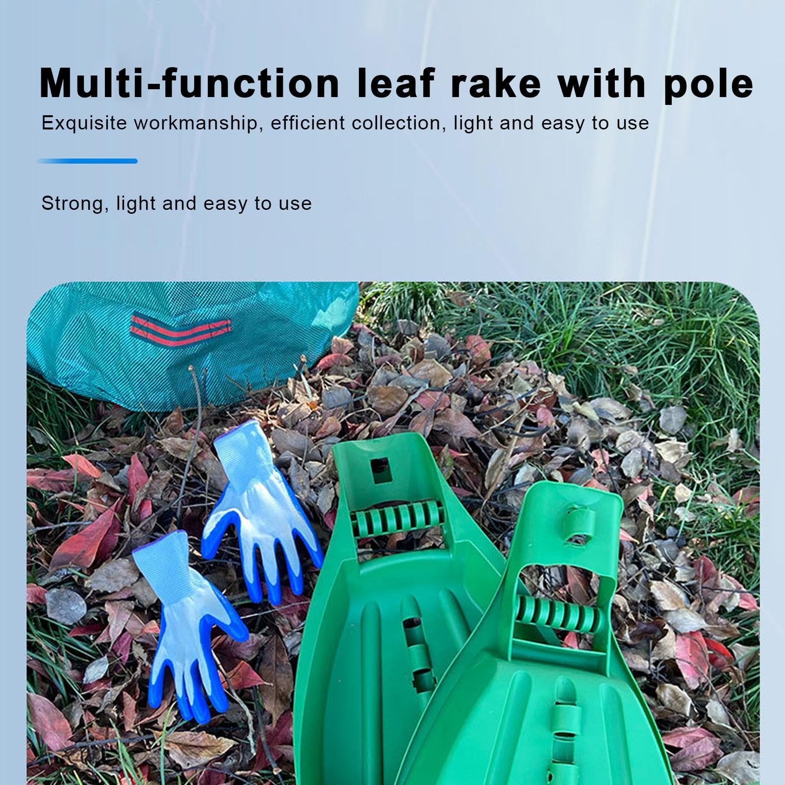 Outil d'épandage de paillis, Gants de Travail de Jardin, pelles et Griffes, ramasseur, Outil de préhension Robuste avec Sac de Jardin et Gants, Accessoires de Jardinage pour Plus d'efficacité | ramasseur, Outil de préhension Robuste avec Sac de Jardin et