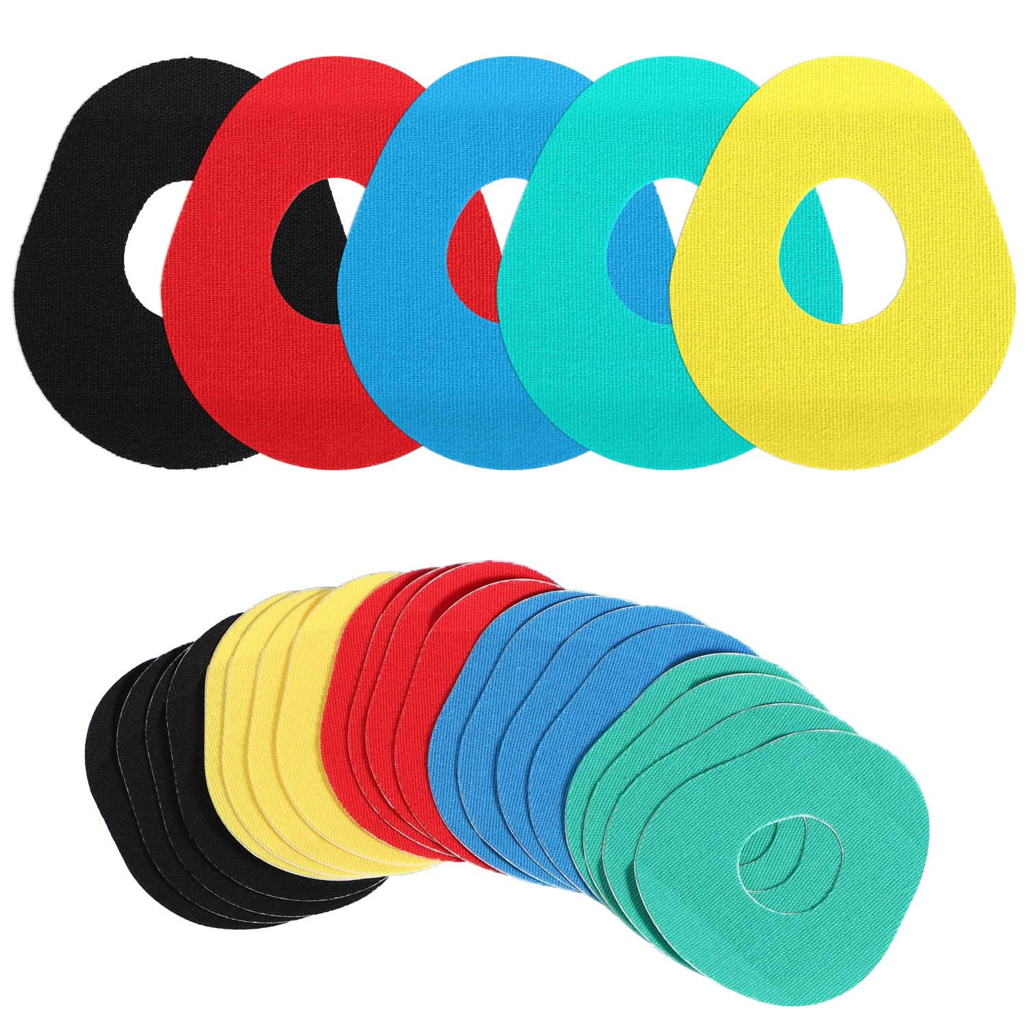 25 Adesivi Coprisensore Per Dexcom G7 - Impermeabili, Colorati, 5 Motivi Floreali - Toppe In Tessuto Non Tessuto 7x7 Cm - 2