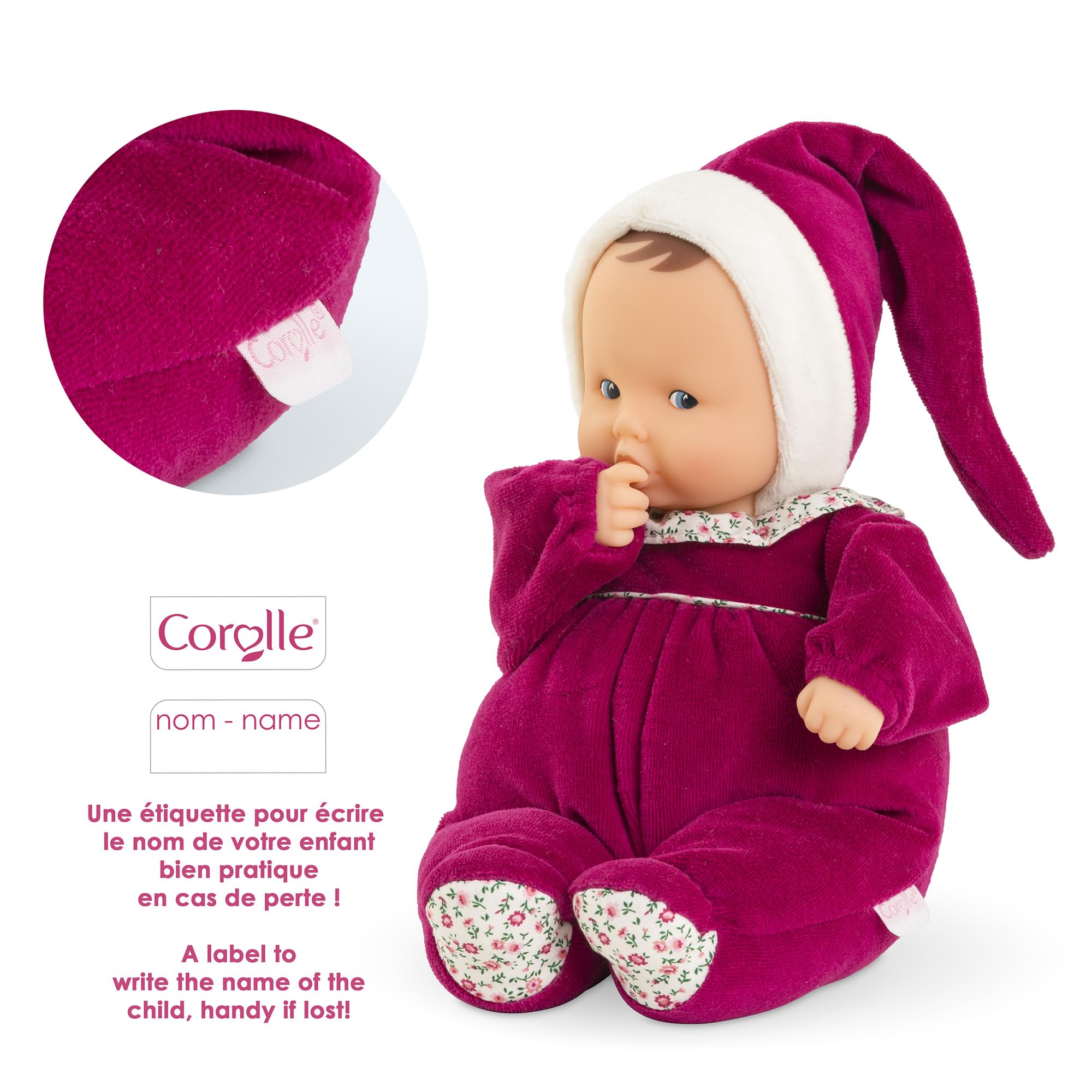 Corolle - Mon Doudou, Babipouce Rose Grenadine, 28cm, dès la Naissance, 9000020160