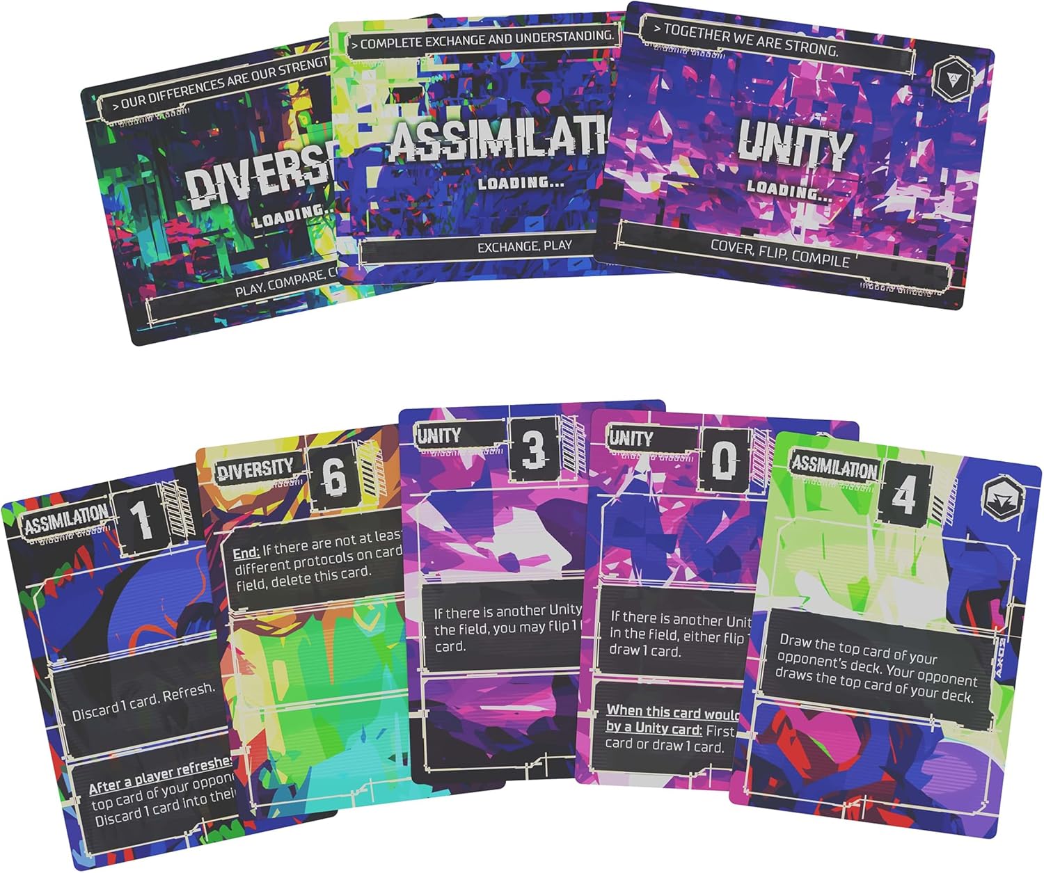 Synapses Games: Compile: Aux 2 - Mini Expansion, Auxiliary Unit, Area Control Strategy Card Game, 3 New Protocols, Play As AI, Ages 14+, 2 Player