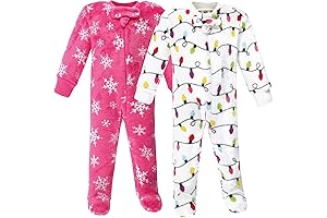 Hudson Baby Girls' Plush Sleep and Play - Christmas Cheer