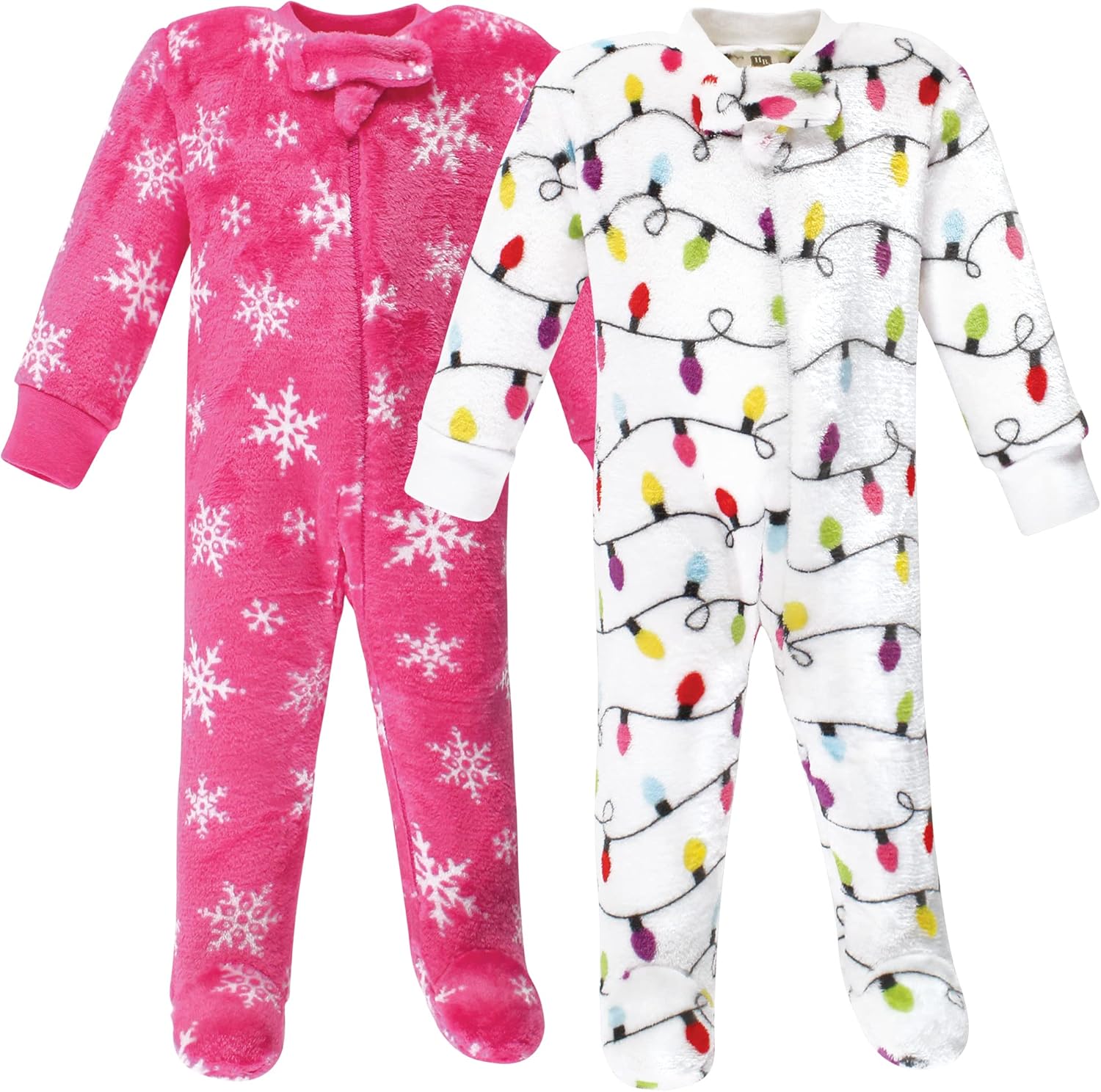 Hudson Baby baby-girls Plush Sleep and PlayHudson Baby Unisex Baby Plush Sleep and Play, Navy Snowflake, 0-3 Months