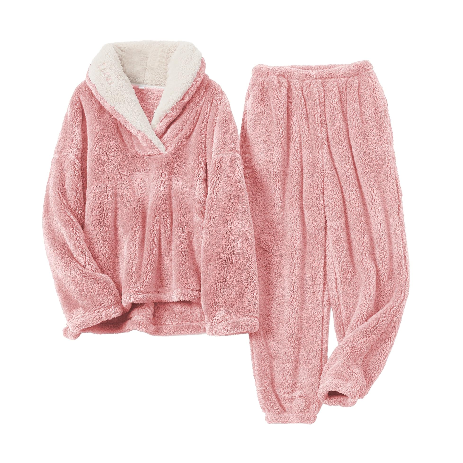 SeeLuNa Womens Fluffy Pajamas Set