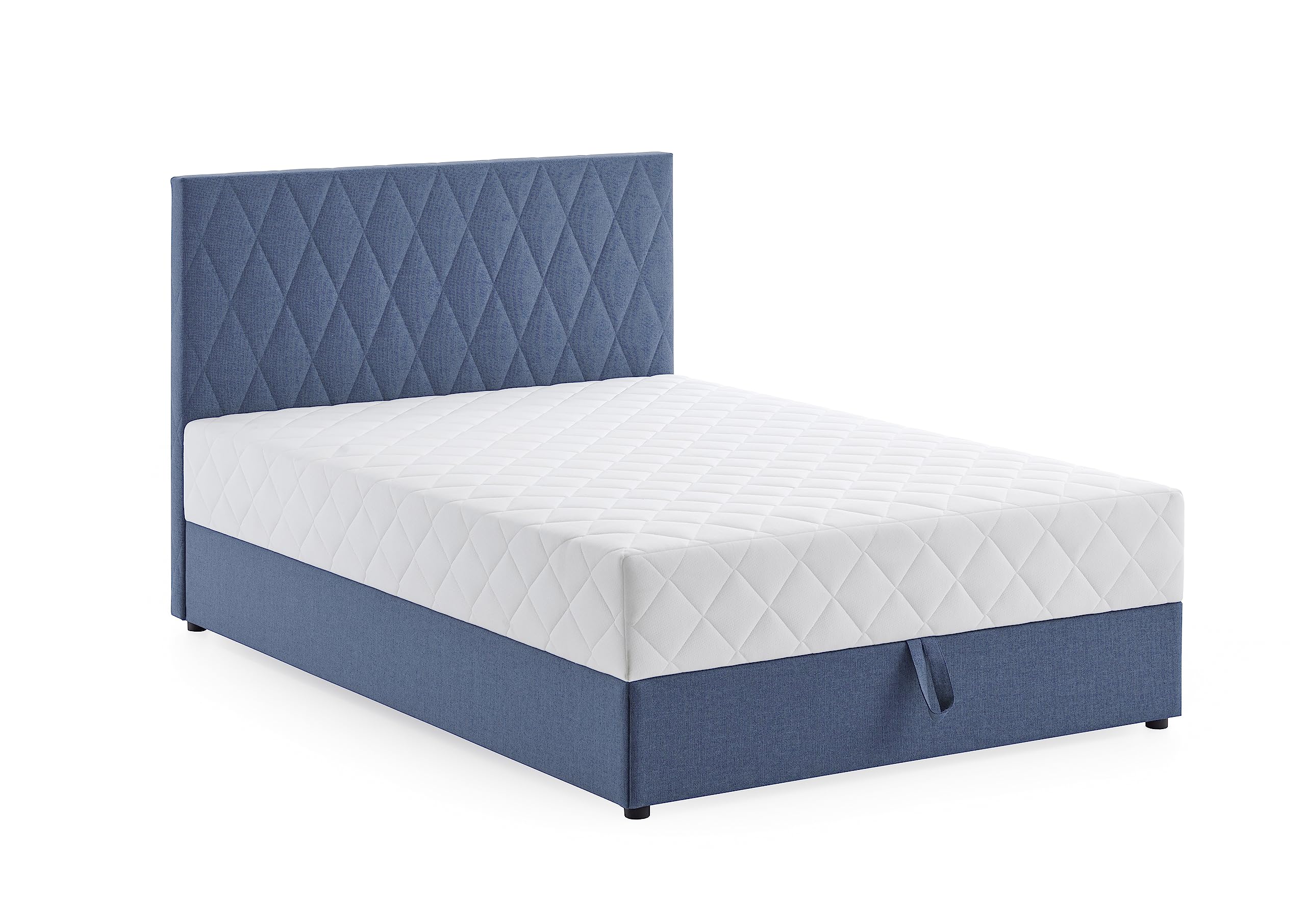 Atlantic Home Collection Letto portaoggetti Benita con molle insacchettate, 120 x 200 cm, azzurro