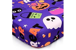 Halloween Pumpkin Crib Sheet - Spooky Fitted Sheet for Trick-or-Treat Dreams