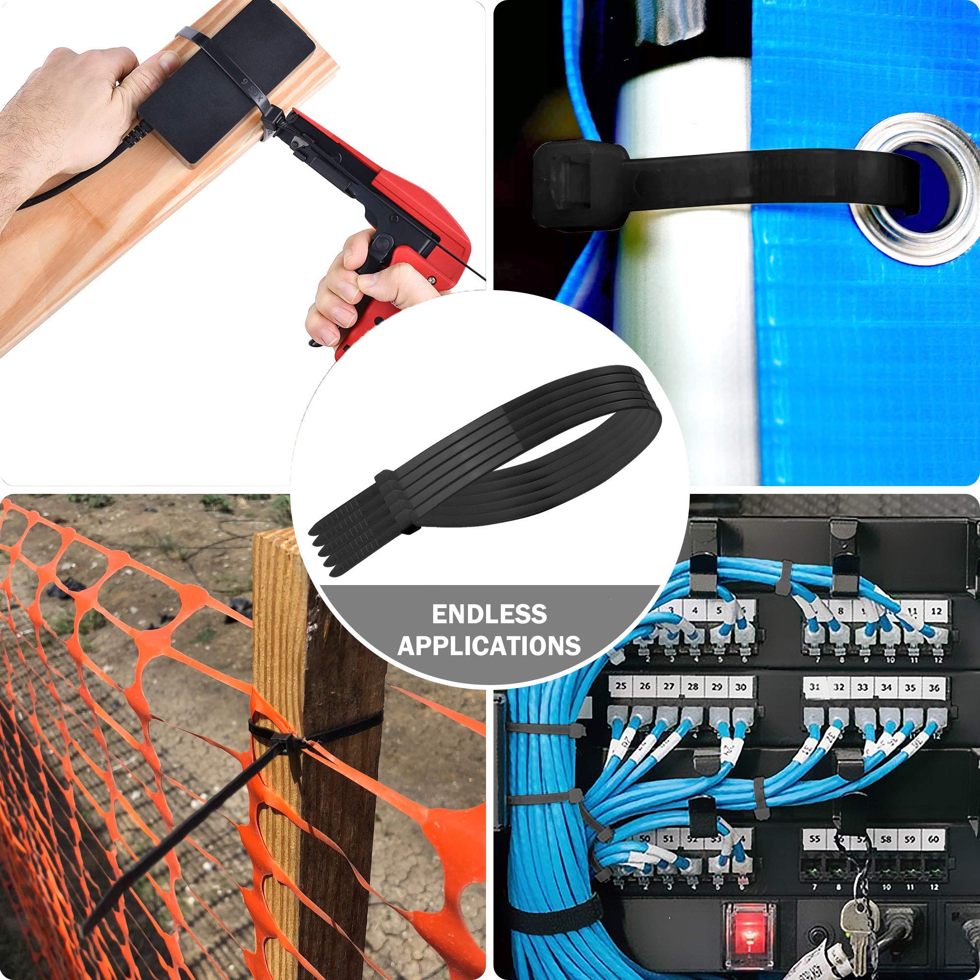 Bolt Dropper FQQF 400 Fascette Fermacavo In Nylon 66 – Assortimento 4 Misure (10, 15, 20, 30 Cm), 100 Pz Per Taglia, Resistenza 18kg, Per Uso Interno/Esterno