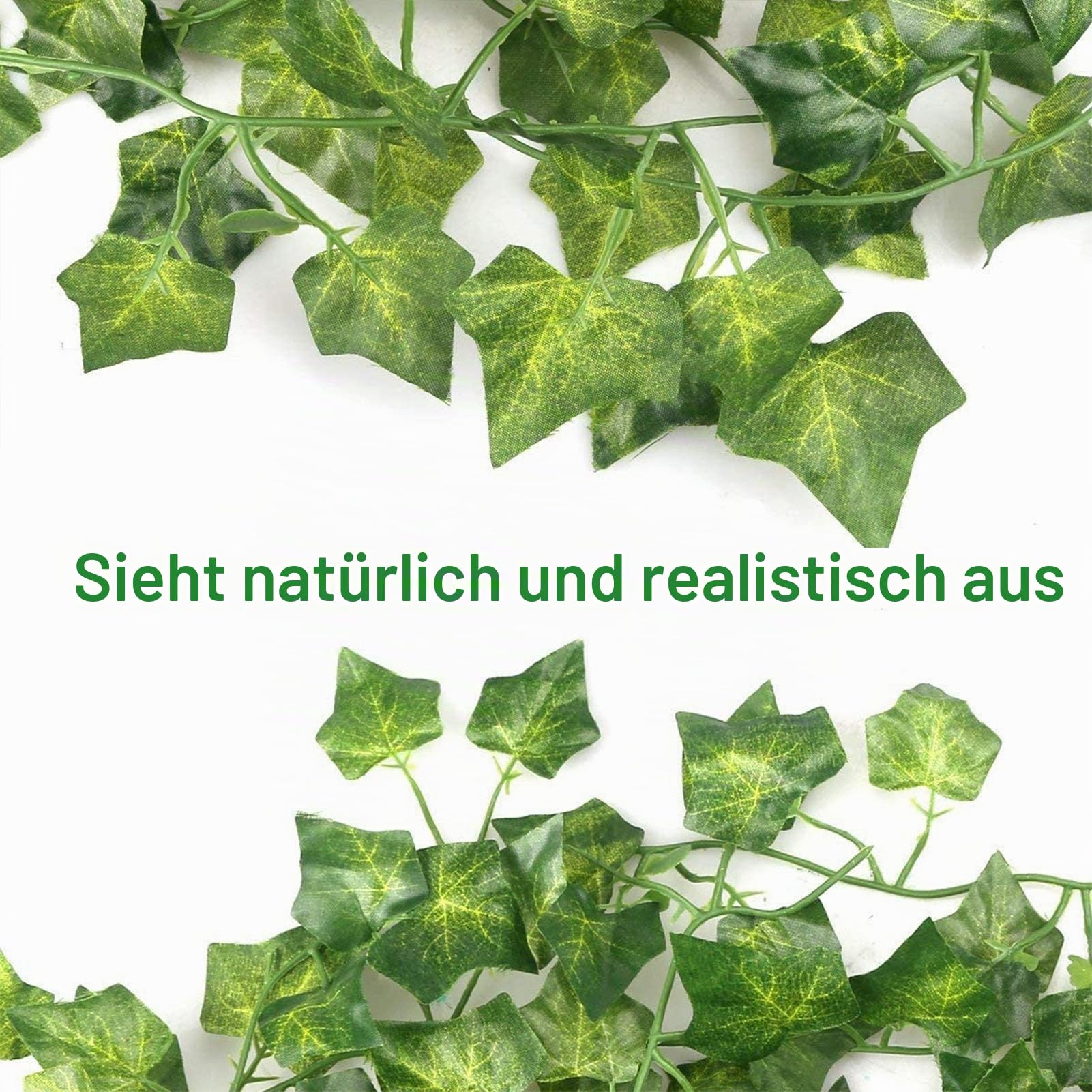 DazSpirit 72 Stück Efeu künstlich, Fake Efeu Girlande Hängend 151.2m | Efeu girlande, Efeuranken künstlich, Kunstefeu Wie Echt für Hochzeit, Party, Küche, Garten Wand Wohnambiente und Dekoration