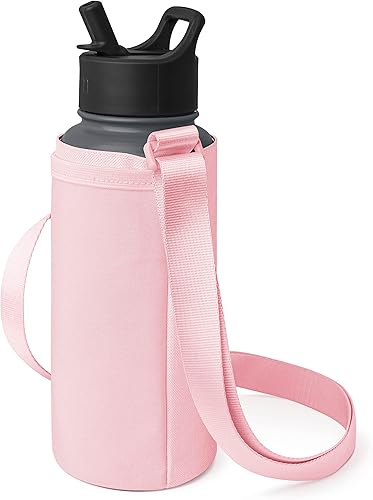 Simple Modern Bolso bandolera para botella de agua con correa ajustable Soporte para botellas Bolsa cruzada para caminar, senderismo y viajes