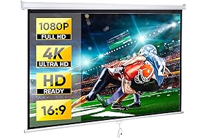 ZENY 80 Inch Projector Screen Pull Down for Elite Visual Experience