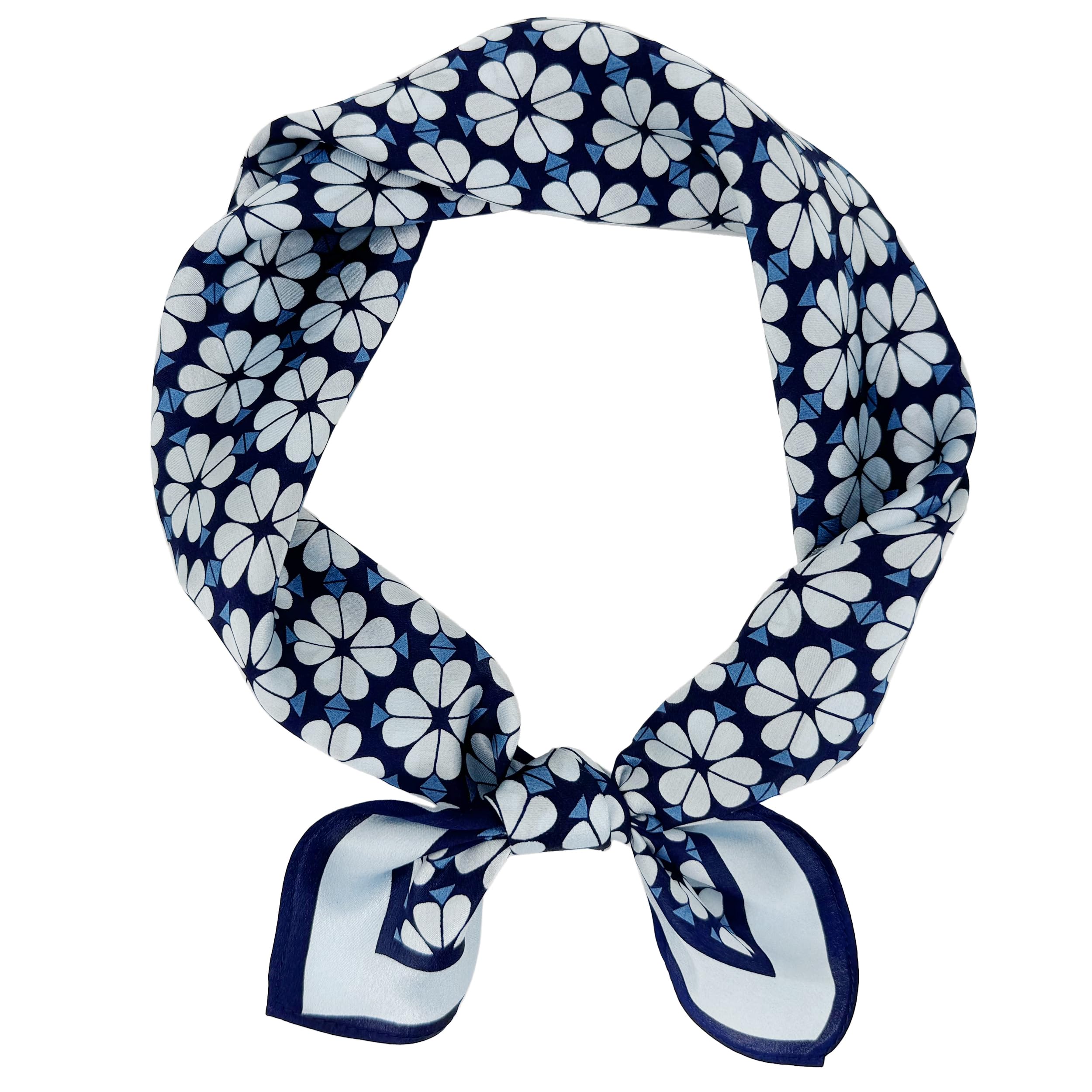 100% Mulberry Silk Scarf Lightweight Neck Scarf - 53x53cm - Digital Printed Small Square Wraps Pure Silk Scarves Natural Silk Neckerchief Headscarf Gift for Women Men