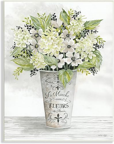 Stupell Industries Cindy Jacobs - Ramo de vegetación floral francesa con encanto parisino, diseño artístico de flores disponible en Yaxa Peru