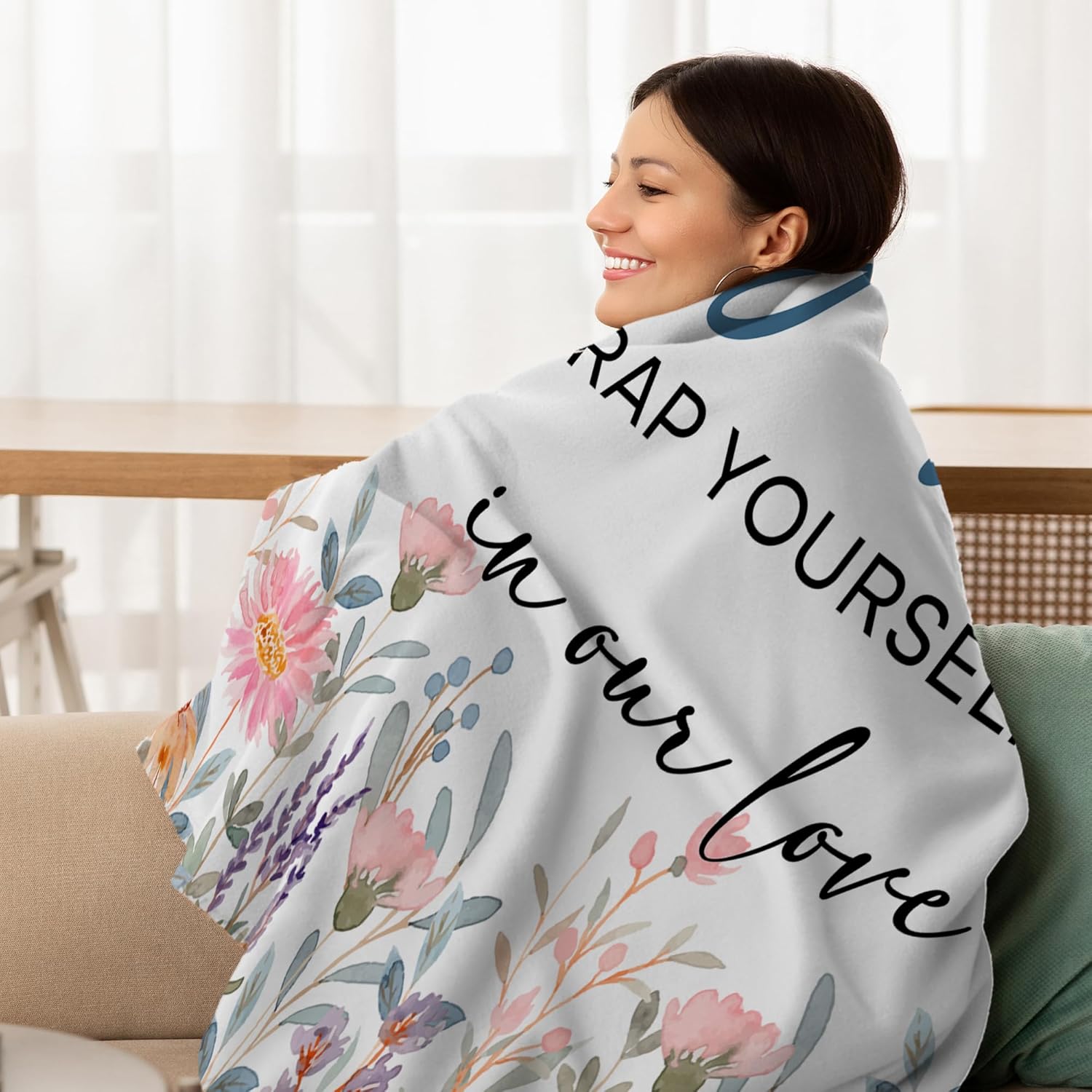 Yaya Gifts Blanket, Gifts for Yaya Blanket Throw, Christmas Mothers Day Birthday Gifts for Grandma from Grandkids Blankets Decor, Wrap Yourself up in Our Love Blankets Throw 50x60 Inches - Image 3