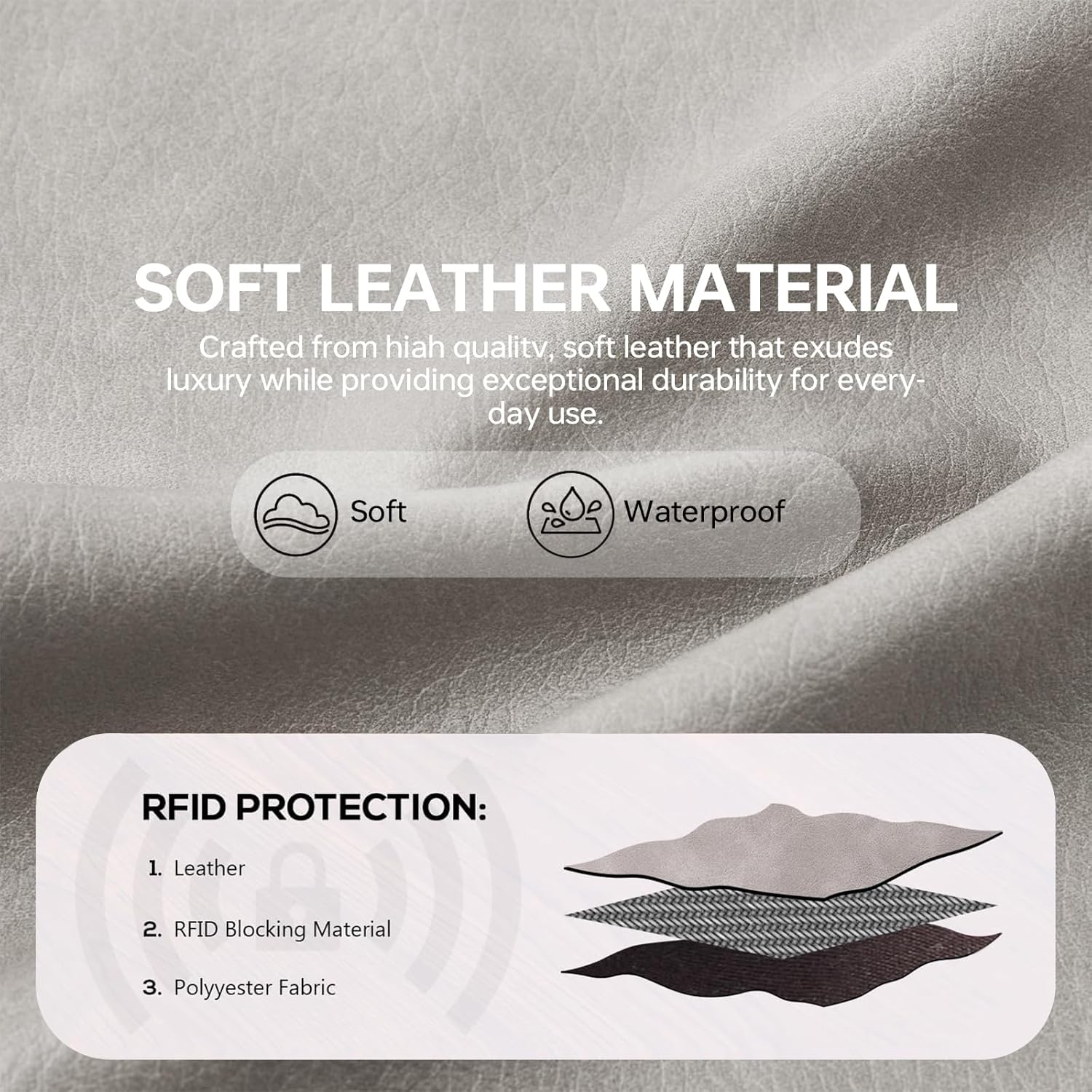 GEMIU Crossbody Purses for Women, Vegan Leather Medium Crossbody Bag, Crossbody Travel Purse with Card Slots - Grey