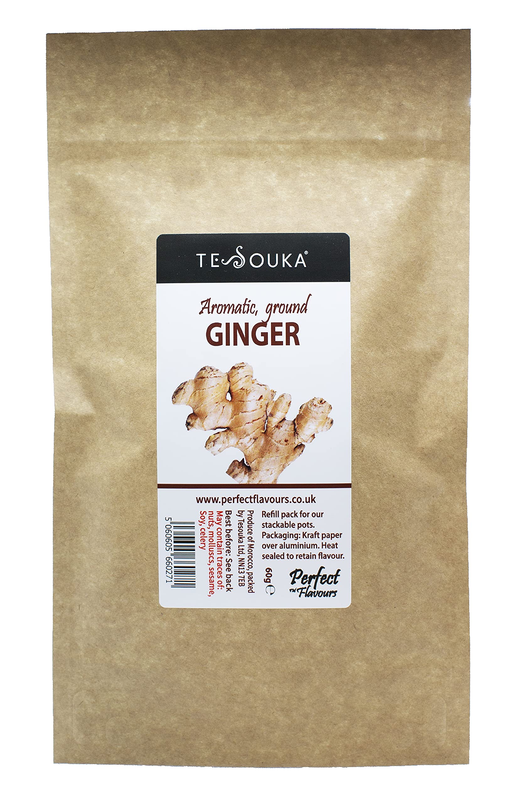 Freshly Ground Dried Ginger (60g Refill for Tesouka Stackable pots)