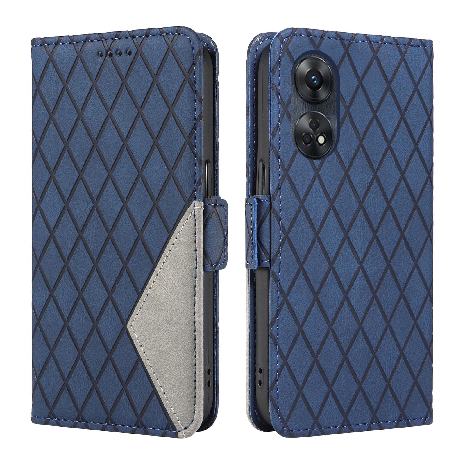 Beajew Cover per Oppo Reno8 T 4G Flip Custodia in Pelle PU, Cover Portafoglio,Funzione Supporto,Magnetica,Slot Schede,Protettiva Custodia Resistente Antiurto,Premium Case-Vino Rosso