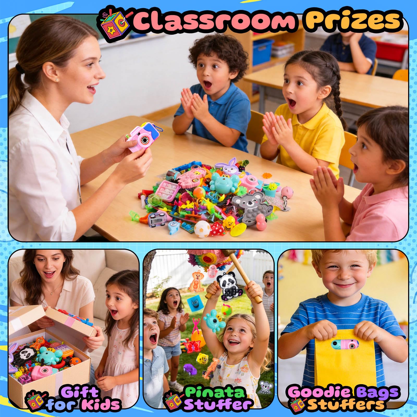 640 PCS Kids Party Favors - Fidget Toys & Prizes -6