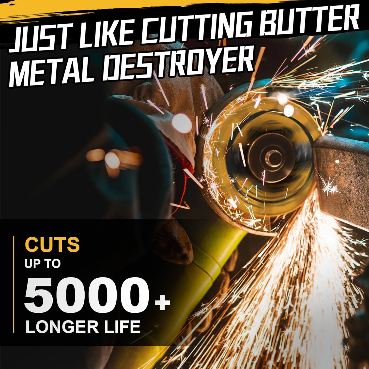 Sbestily 3 Inch Cut Off Wheels for Metal, Heavy Duty Diamond Cutting Wheel 3/8" Arbor Hole Cutter Disc with 5000+ Cuts on Rebar, Steel, Iron, Ceramic, Tiles and INOX