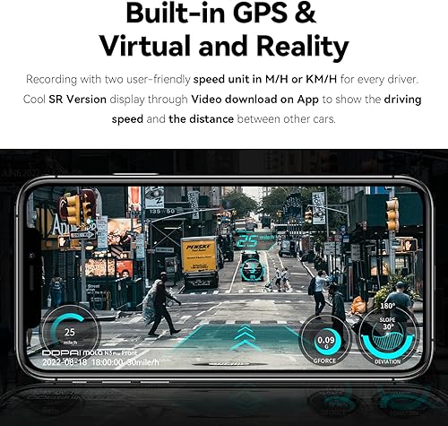 Miniatura 8 de DDPAI Cámara de tablero frontal y trasera de 2.5 K para automóvil, cámara frontal 1600P 1080P trasera para automóviles, cámara de tablero de