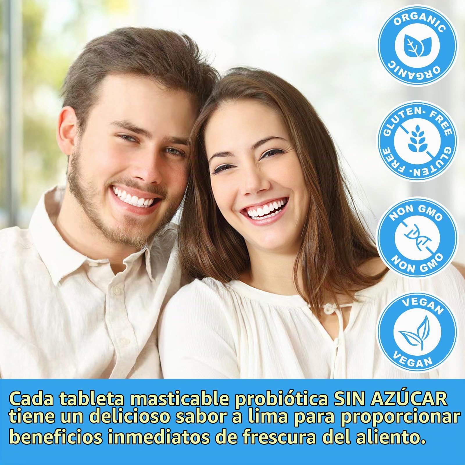 Probióticos orales para boca Mal aliento para adultos, 11 mil millones de CFU, los mejores probióticos dentales orales para dientes y encías, boca seca, restauración de encías, aliento fresco