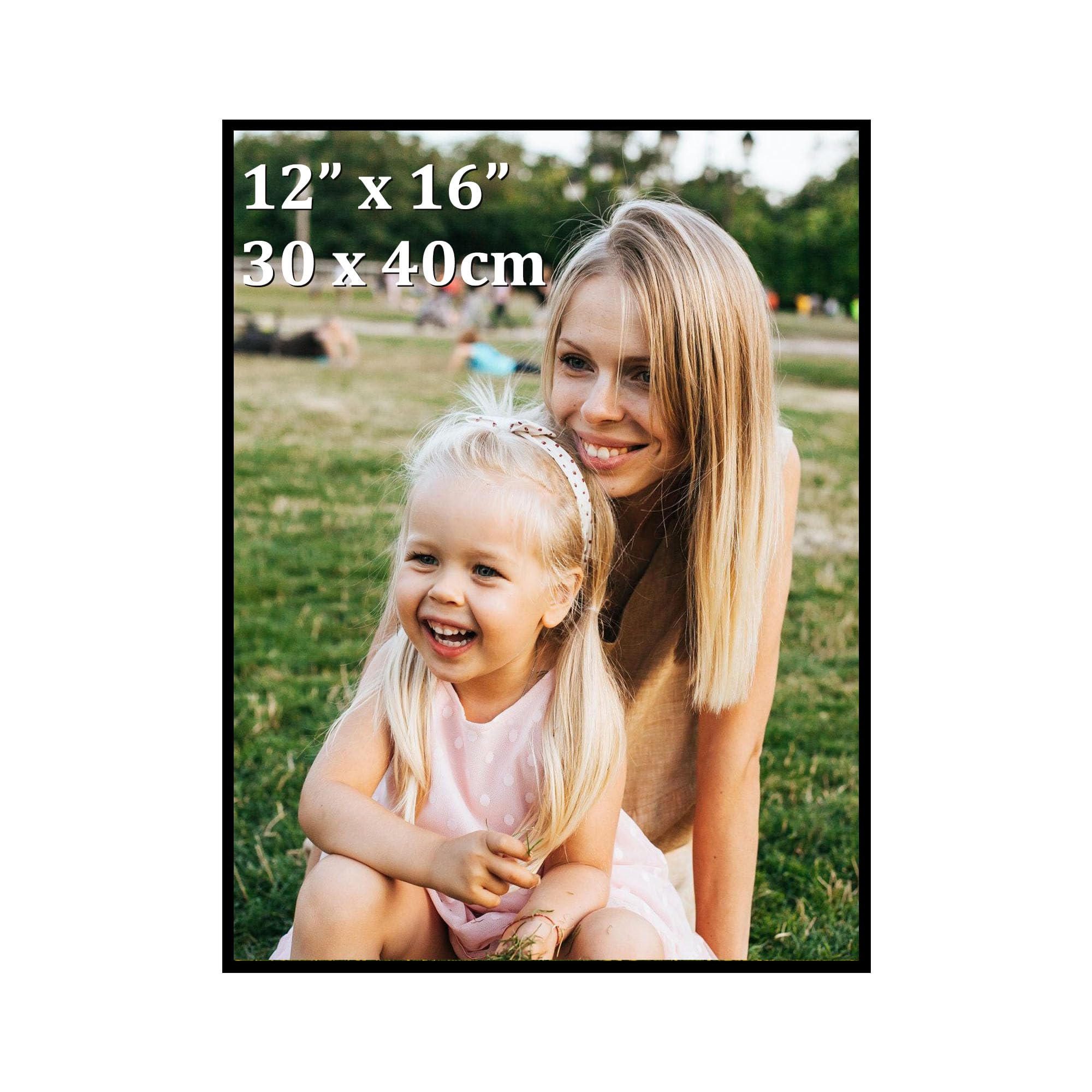 Ditwis 30x40 cm Photo Frame Black, 16x12 inch Poster Frame for Horizontal or Vertical Wall Display in Living Room, Office, Gallery