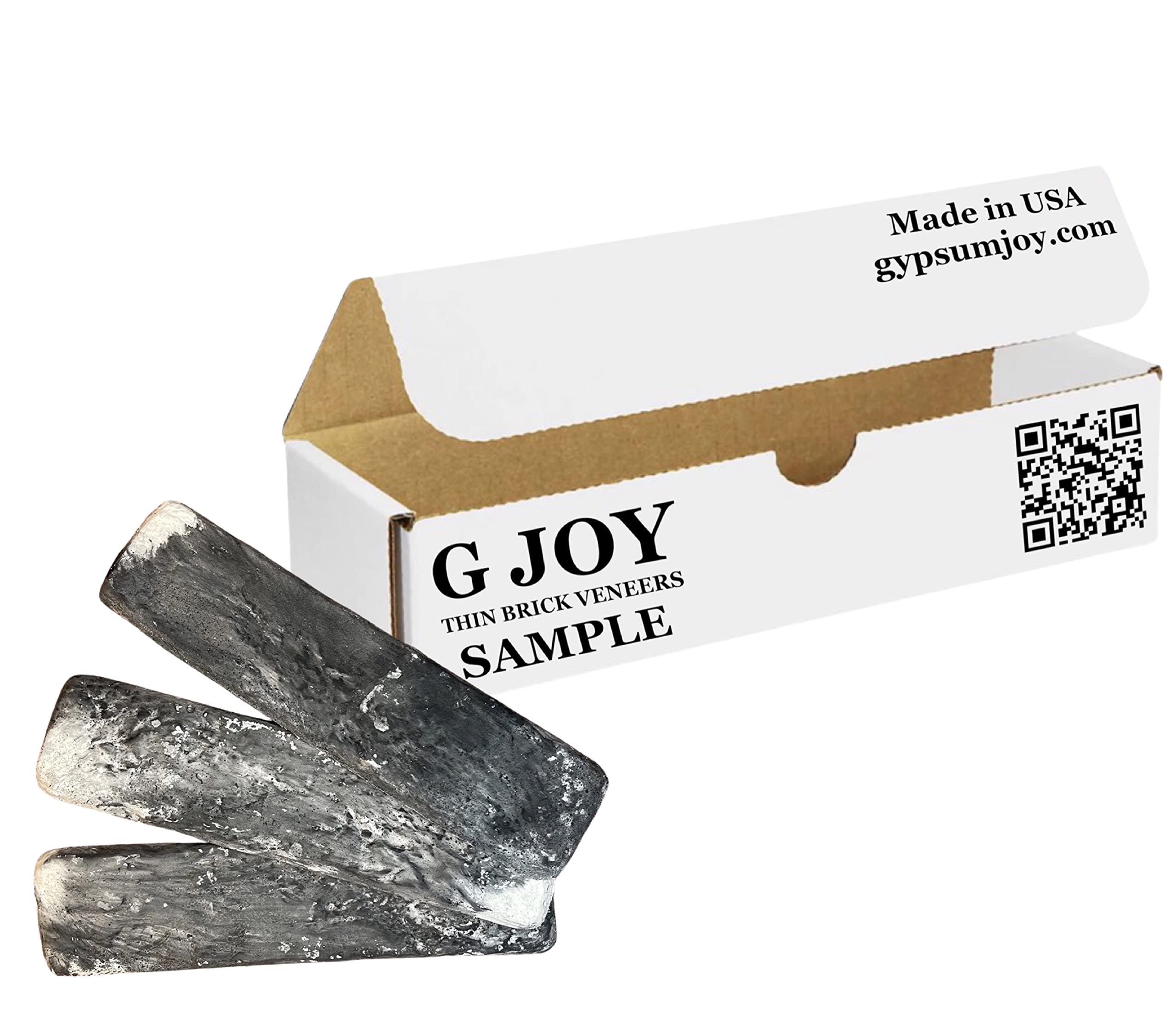 Buy G JOY Sample Kit of Black Stain Thin Brick Veneers 3 Single Faux