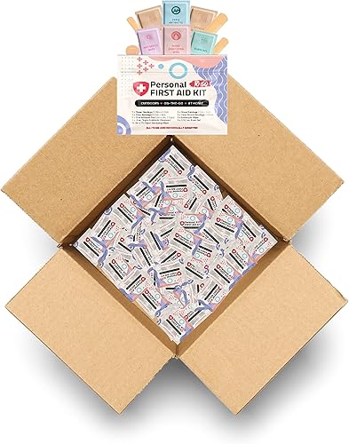 Miniatura 7 de Kit médico de emergencia de primeros auxilios Mini y tamaño de viaje -  Ideal para niños, escuelas, negocios, senderismo, camping  Productos para el