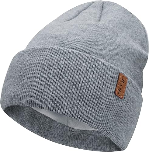 FZ FANTASTIC ZONE Gorro cálido de invierno para mujer y hombre gorro de punto holgado con forro polar para mujer y hombre