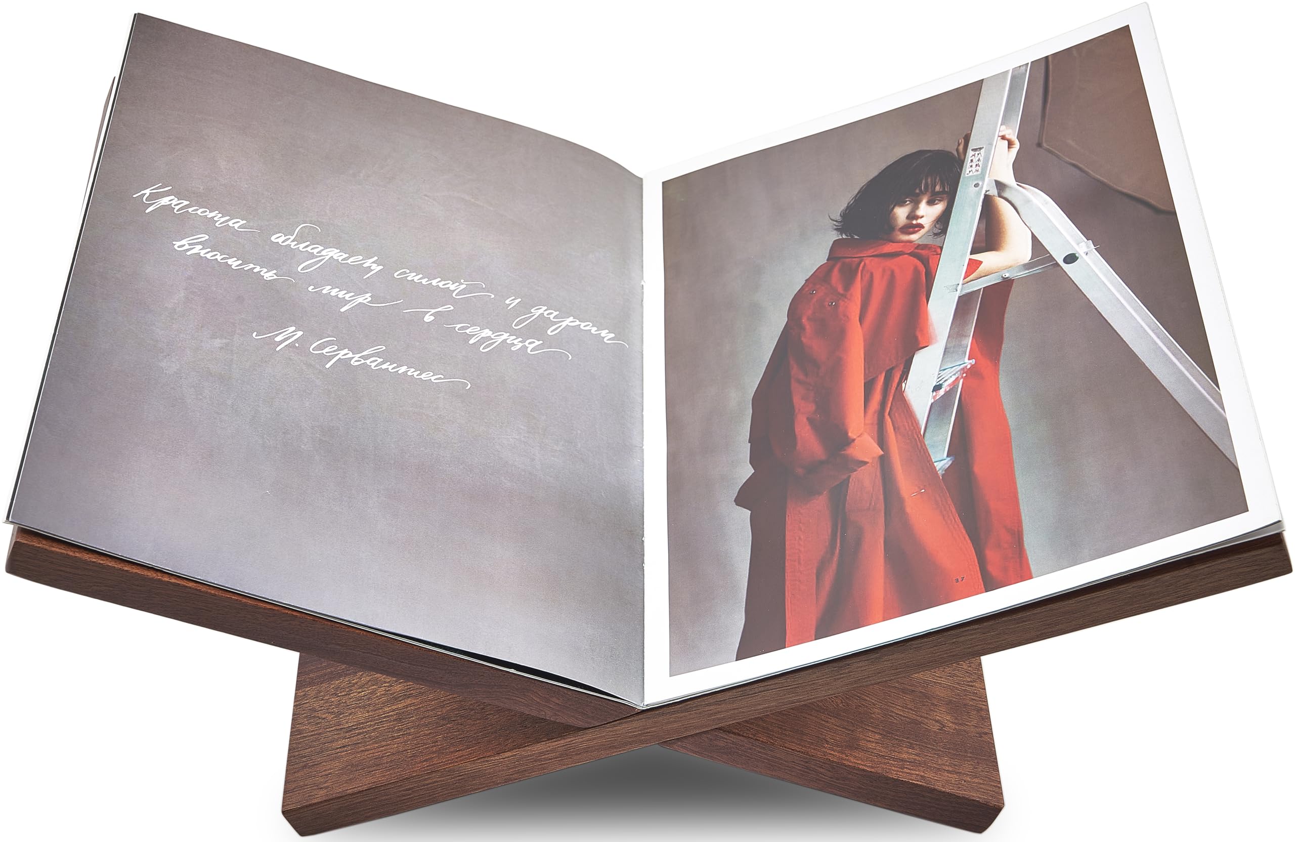 Honygebia Leggio in Legno Massello - Supporto in Legno di Sapele con Struttura a Croce, Leggio Aperto per Esposizione e Lettura, Adatto per Arte, Bibbia, Libri di Cucina, Cavalletti, Riviste, Testo