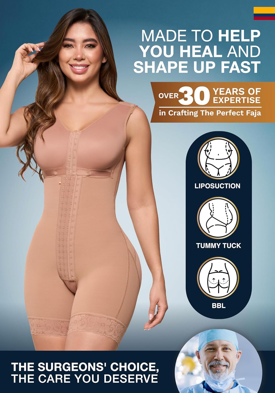 Sonryse Faja Colombianas Post Surgery Compression Garment Stage 2 Fajas Reductoras y Moldeadoras - Image 5
