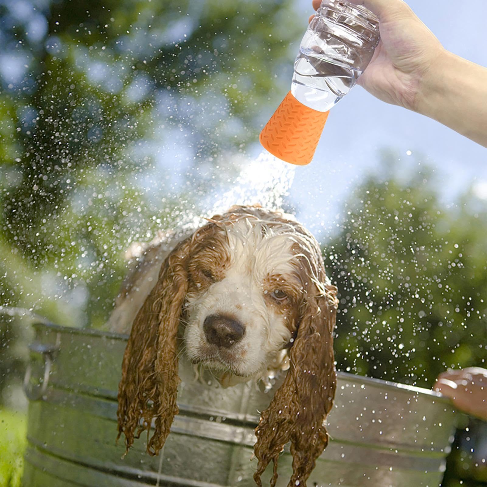 Duschbrause für Hunde, Hundebrause für die Badewanne - Silikon-Duschsprüher für Haustiere - Outdoor-Wassersprüher-Düsenadapter für Haustierdusche, Silikon-Hundeduschsprüher für Camping,