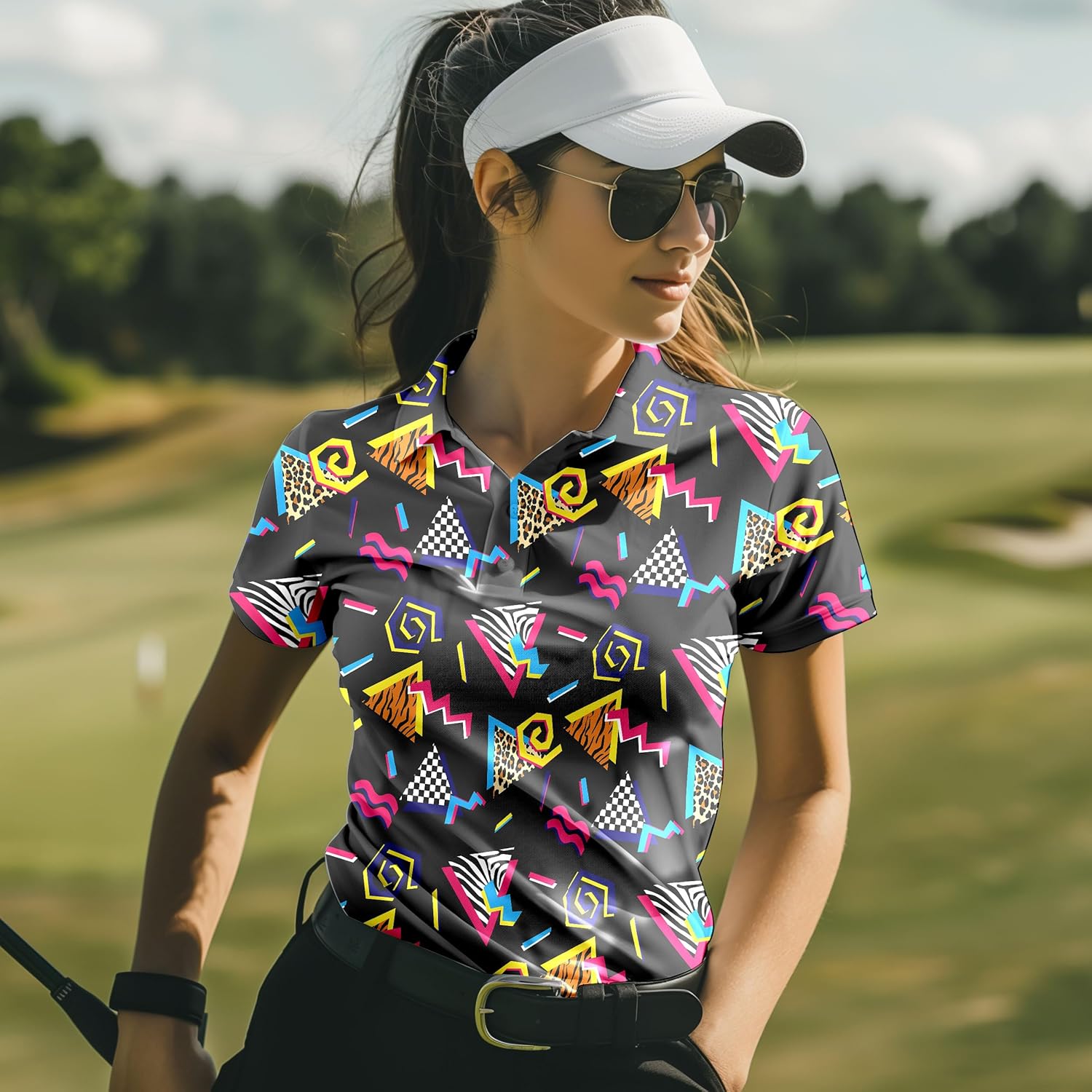 Funny Golf Shirts for Women Short Sleeve Quick Dry Tennis Shirts Athletic Tops for Yoga Tennis - Image 6