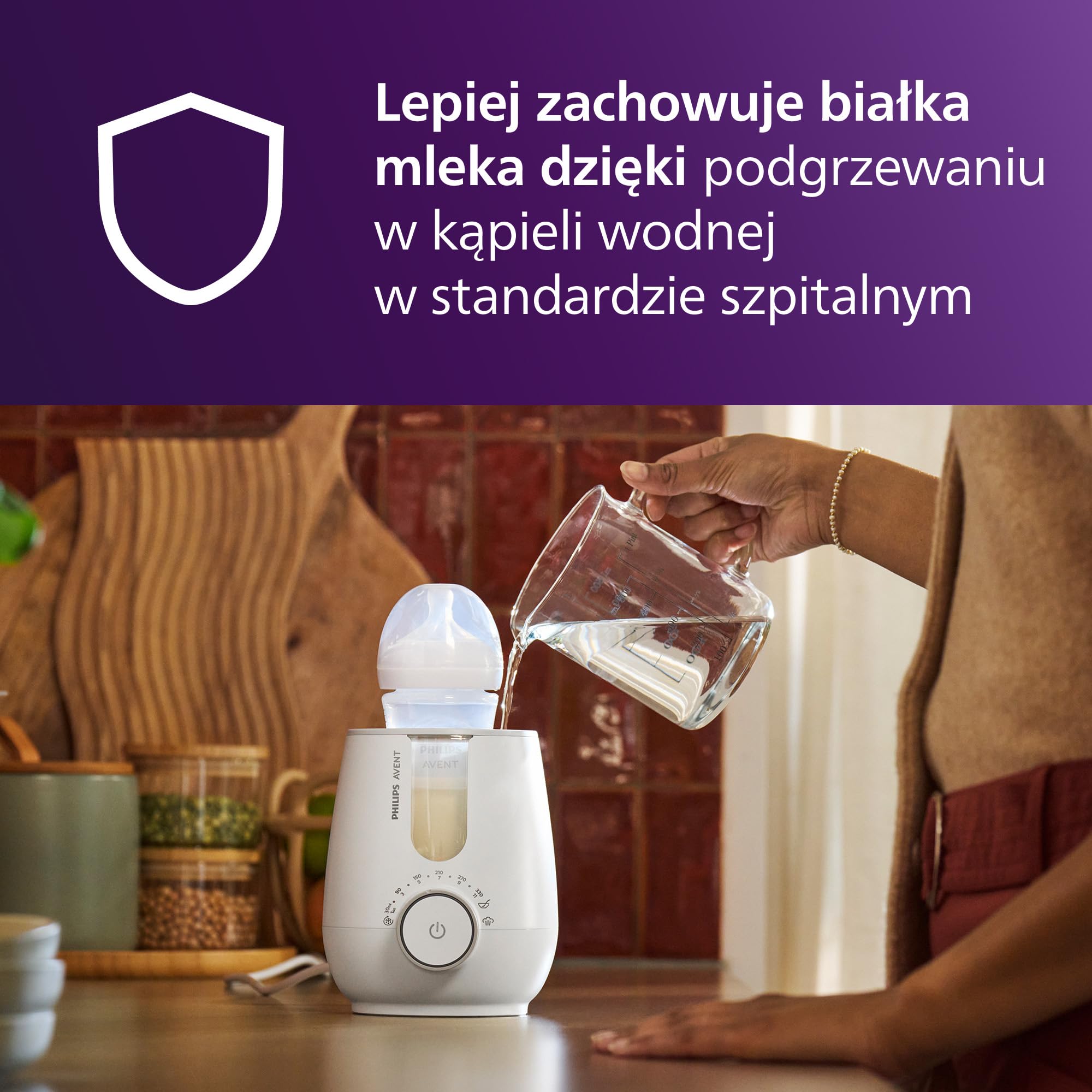 Philips Avent Premium podgrzewacz do butelek i sterylizator 2 w 1 w szpitalu, z inteligentnym czujnikiem temperatury, SCF359/00