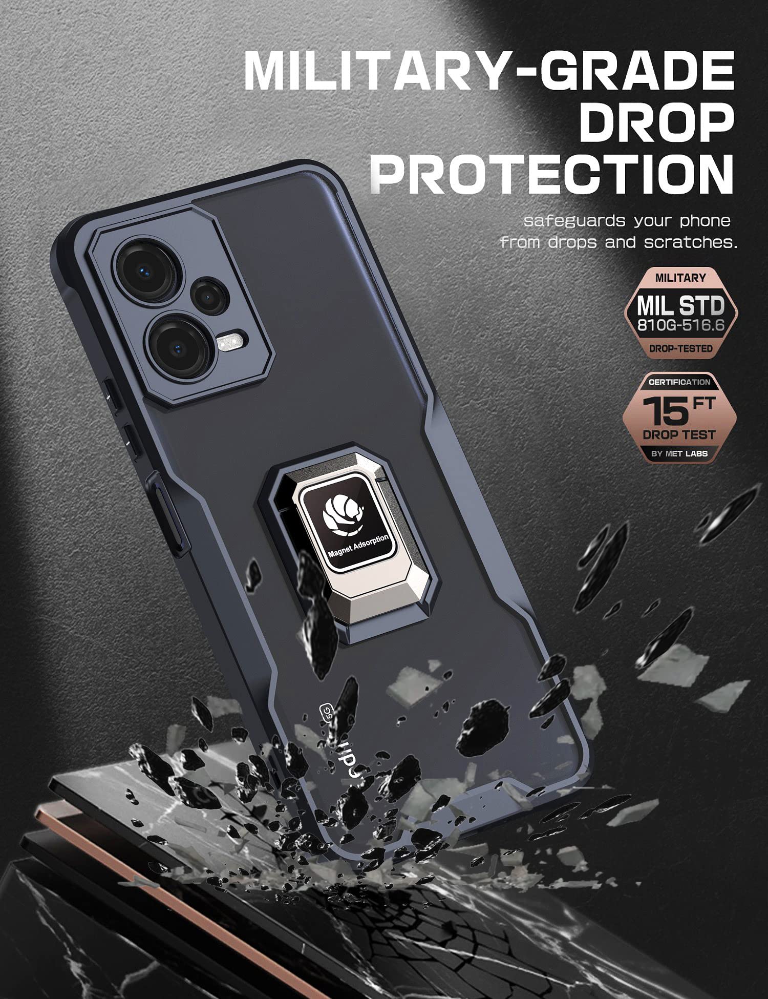 Funda Para POCO X5 5G / Redmi Note 12 5G - Carcasa De TPU Con Textura De Cuero Y Detalles Metálicos, Color Rojo