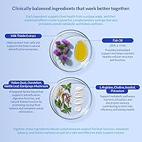 Vista 5 de Cardo mariano para perros – 120 tabletas masticables – Silimarina – Apoyo hepático y renal con EPA y DHA – Desintoxicación – Suplemento hepático