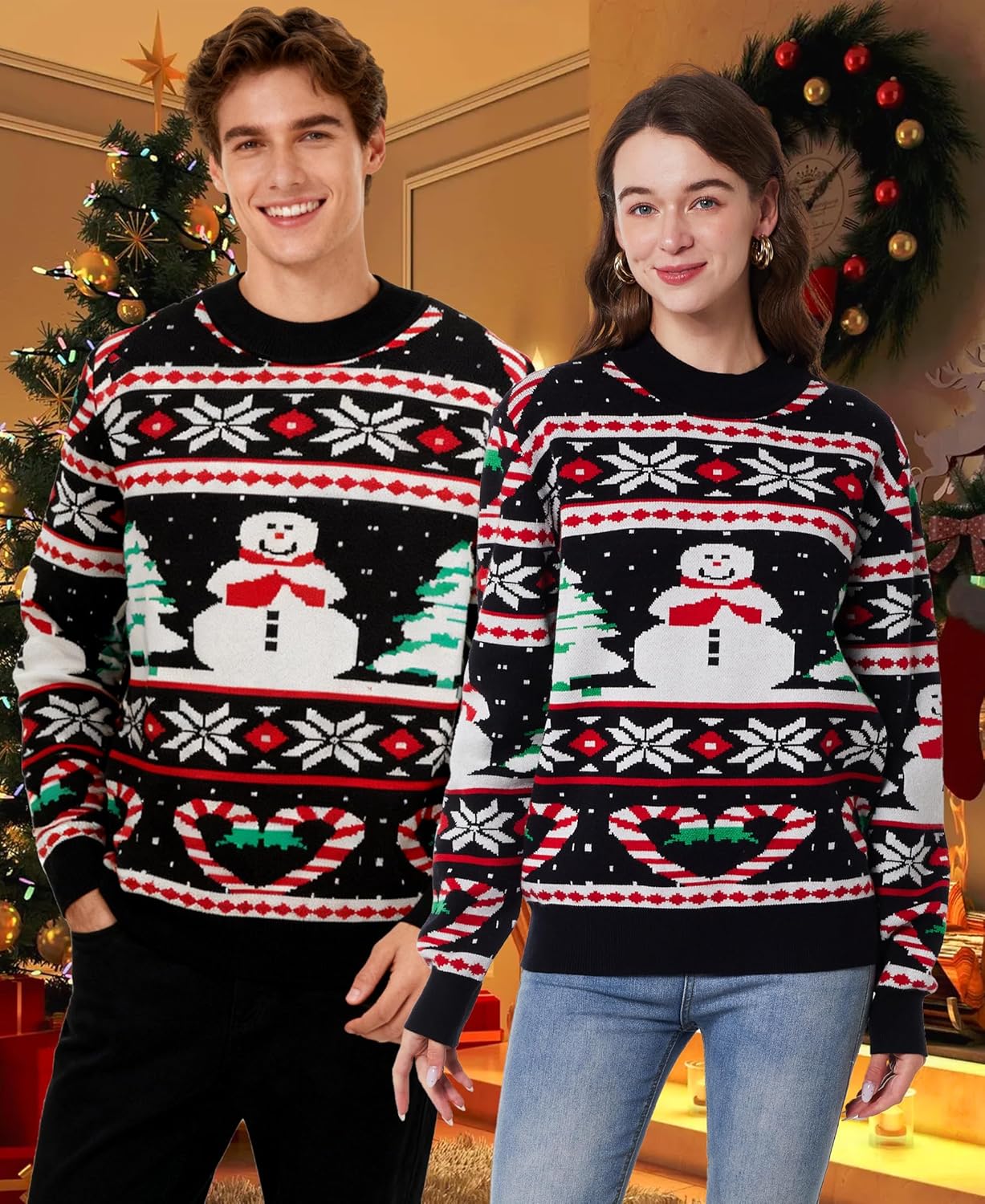 Unisex Ugly Christmas Sweaters Adult Long Sleeve Crewneck Sweaters Funny Top Pullover Xmas Party Family Gatherings - Image 2