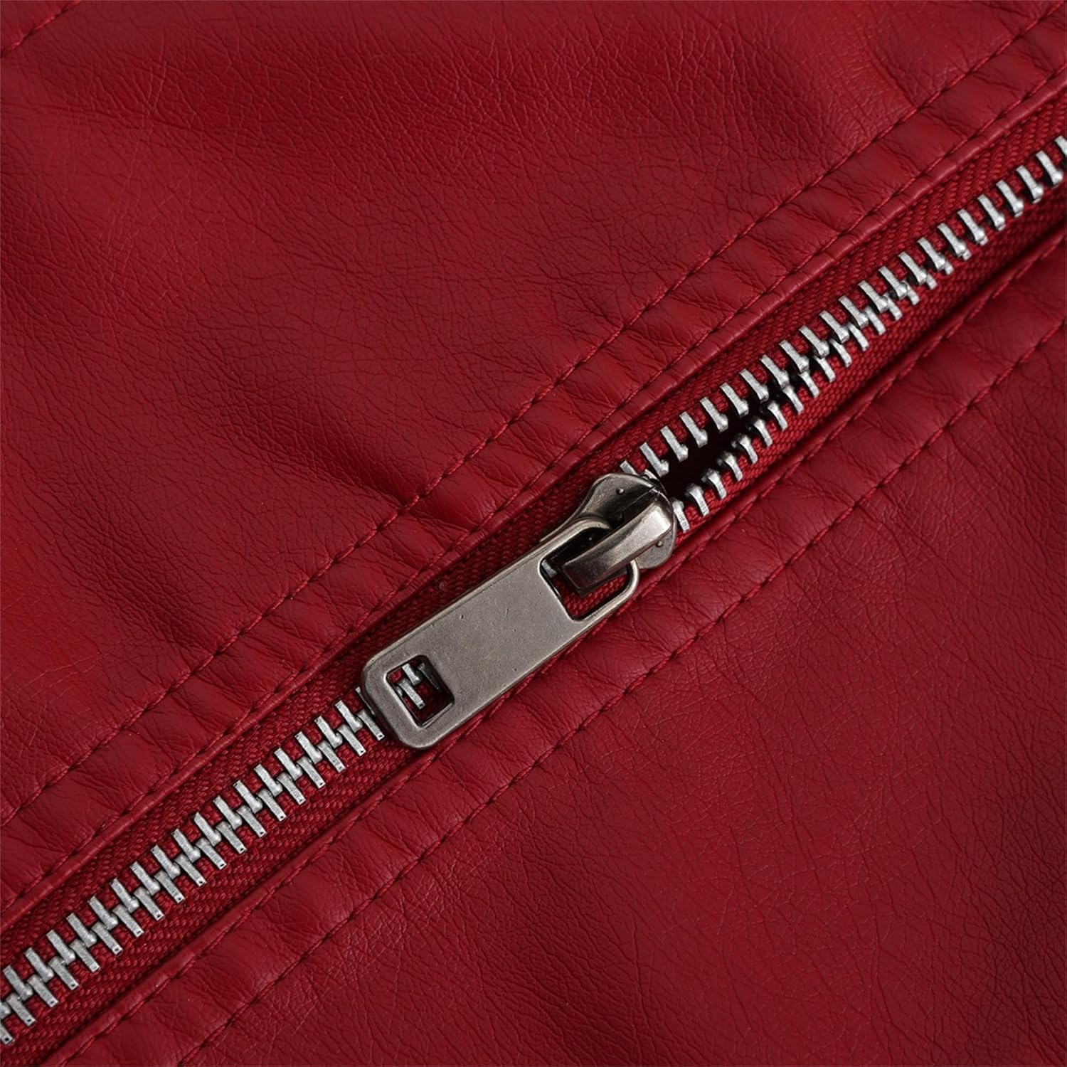 Women's Faux Leather Slim Fit Casual Coat Vintage Zip Up Moto Biker Coat Jacket Stand Collar Casual Spring Fall Coats