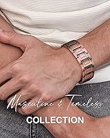 Vista 8 de Pulsera de cobre para hombre Feraco, 3 veces más fuerte, pulseras magnéticas de cobre puro 99,99% con imanes, longitud ajustable con herramienta