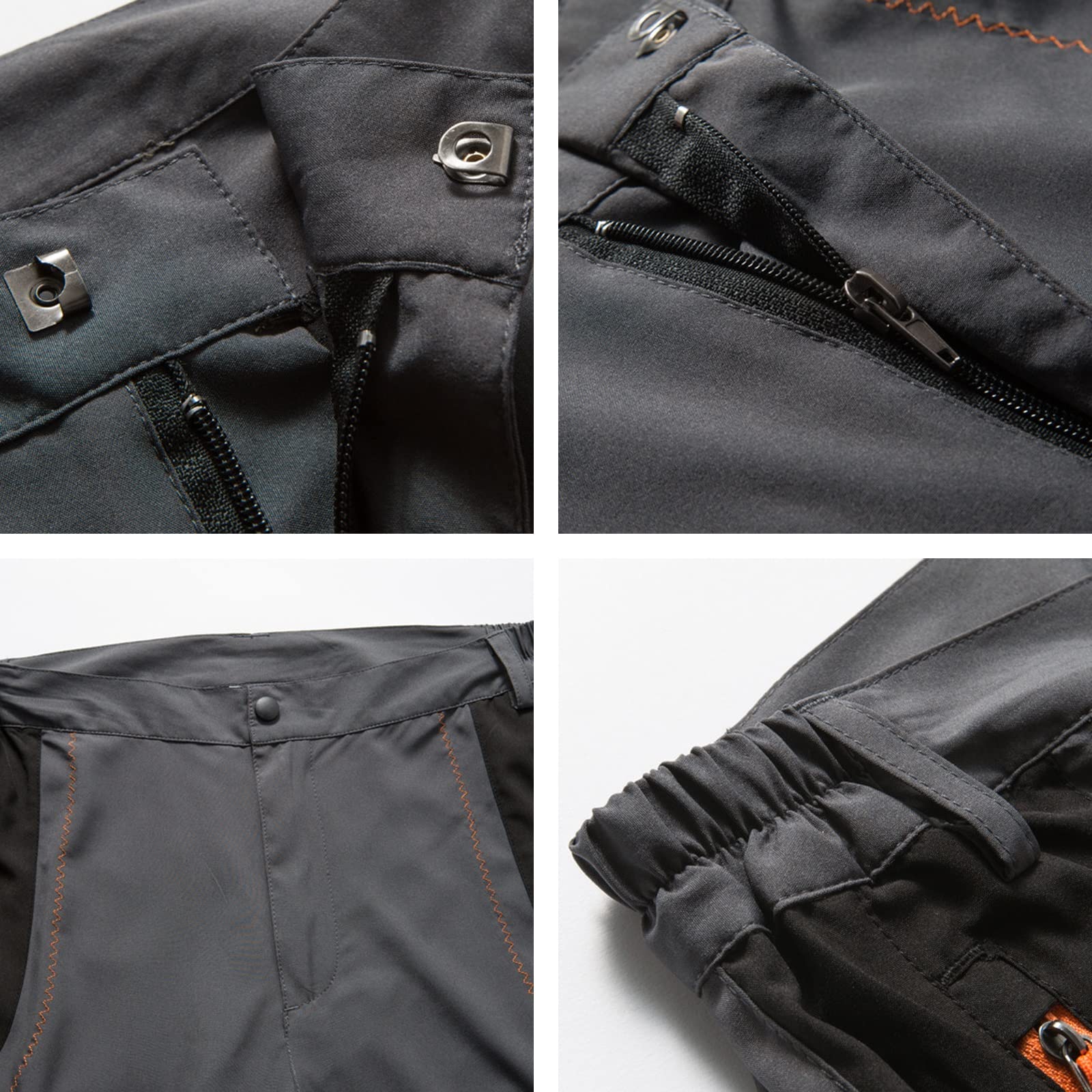 G&F Hombre Pantalones de Montaña Impermeables Pantalones Trekking Escalada Senderismo Softshell con Bolsillos Cremallera