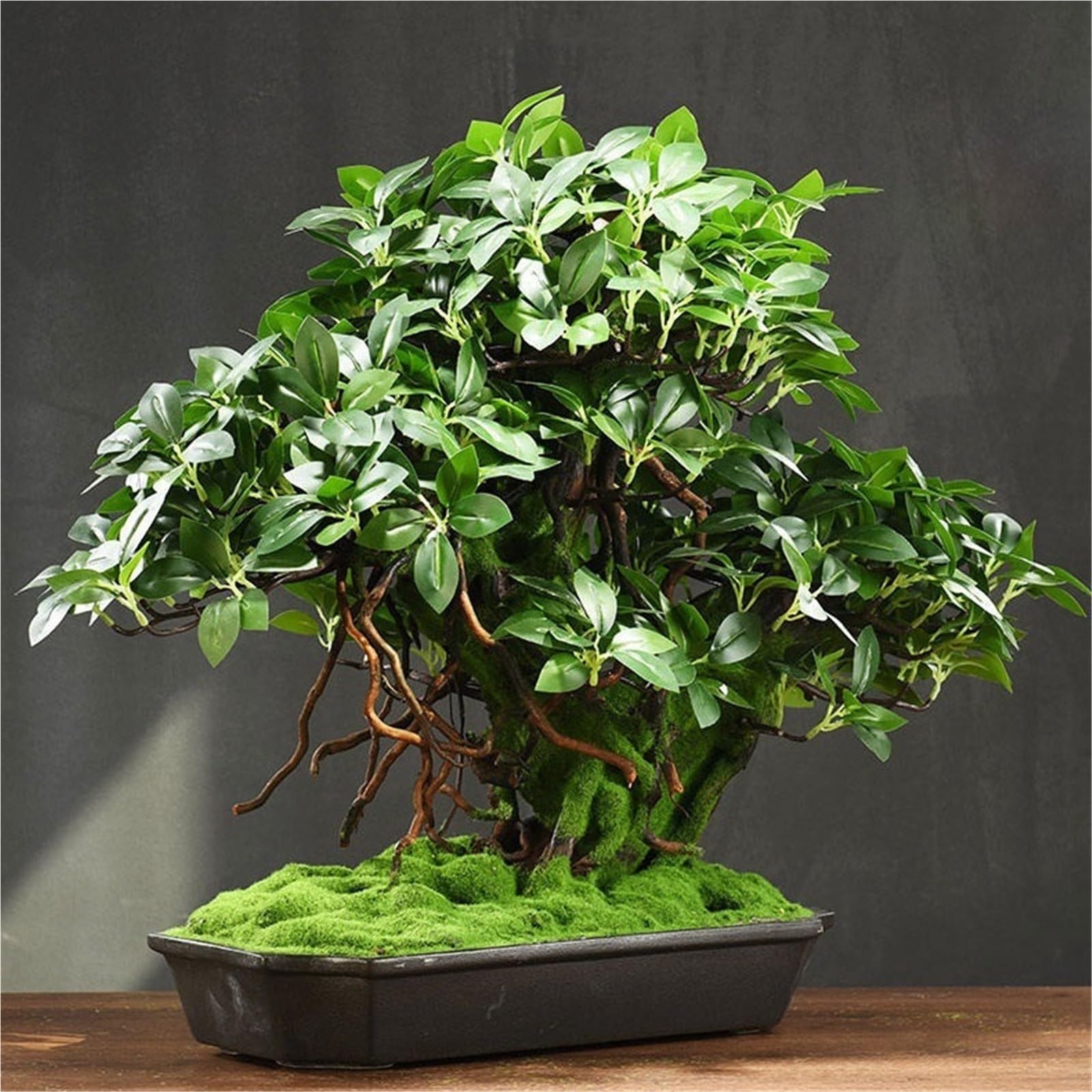 Duże sztuczne Ficus sztuczne rośliny bonsai zielony salon