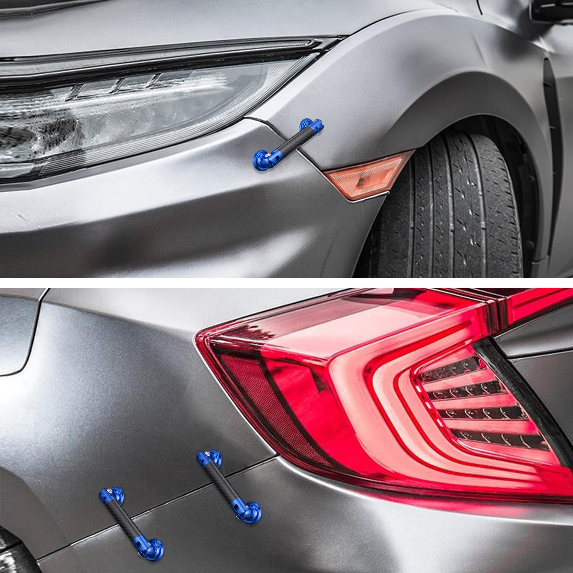 X AUTOHAUX 2pcs 200mm 7.87" Splitter Support Rods Adjustable Front Rear Bumper Lip Splitter Strut Rod Tie Support Bars Fit Most Vehicle Purple