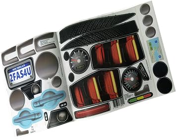 Toy Restore Replacement Stickers fits Power Wheels Ford Mustang Older Model Blue Frozen