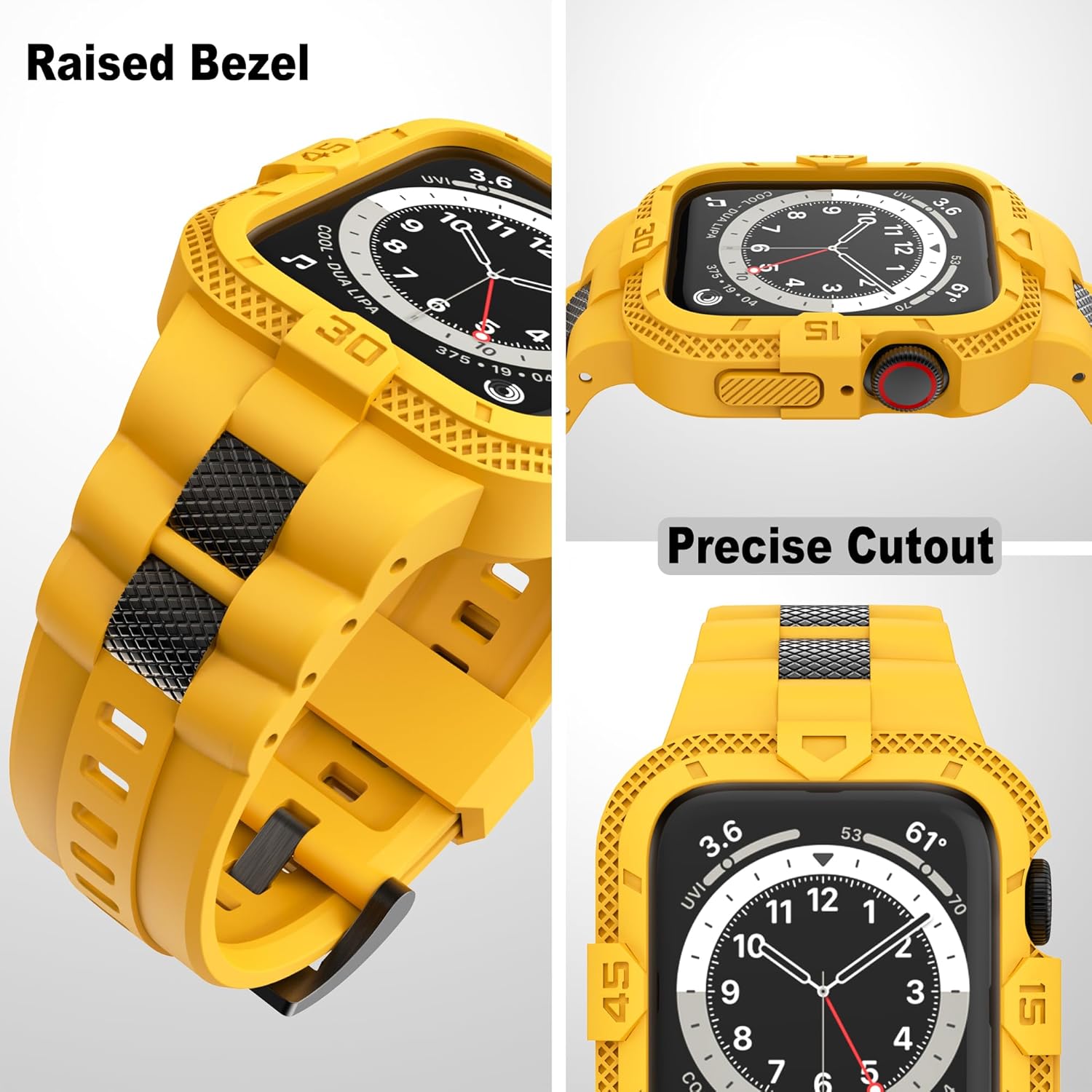 GELISHI Bands Compatible for Apple Watch Band 46mm 45mm 44mm 42mm, Men Sport Rugged Band with Protective Case for Watch Series 11 10 9 8 7/ SE 3/2/1/ Series 6 5 4 3 - Image 2