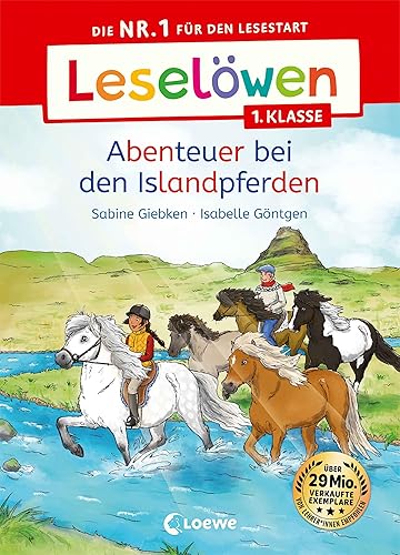 Leselöwen 1. Klasse - Abenteuer bei den Islandpferden: Die Nr. 1 für den Lesestart - Mit Leselernschrift ABeZeh - Erstlesebuch für Kinder ab 6 Jahren (German Edition)