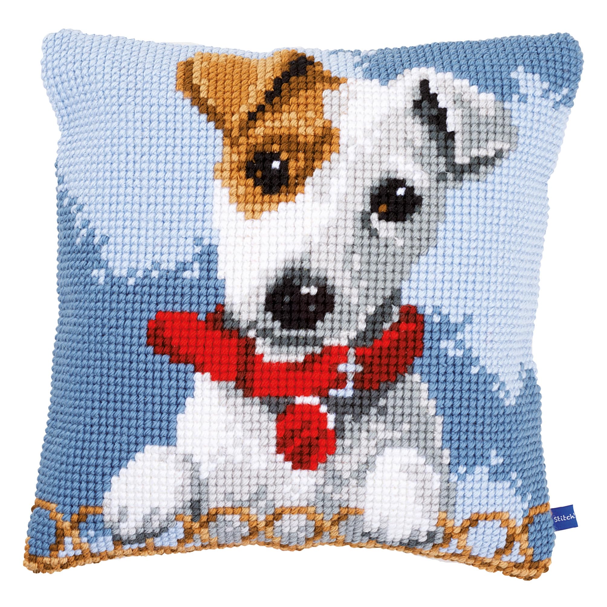 Vervaco Cross Stitch Cushion Kit: Jack Russell, NA, 40 x 40cm