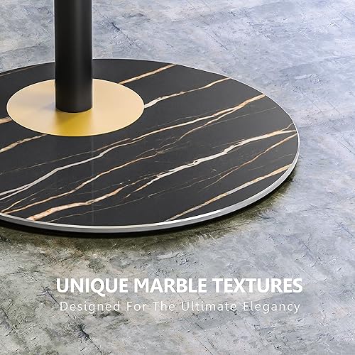 Miniatura 5 de FITUEYES Soporte de TV esquinero de diseño para 32 a 65 pulgadas, moderno soporte de TV negro de mediados de siglo con base de vidrio texturizado de