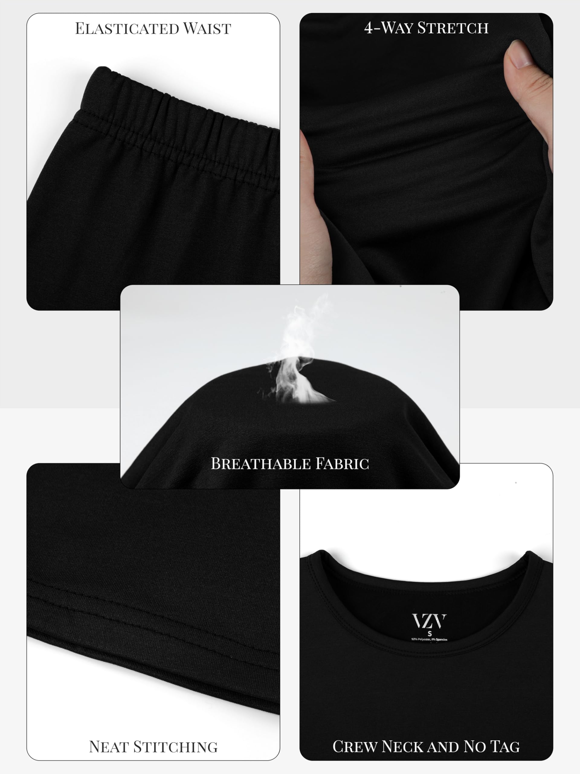 VZV 3 Set Thermal Underwear for Women, Long Sleeve Base Layer with Fleece Lined Women Thermals Top and Bottom Set