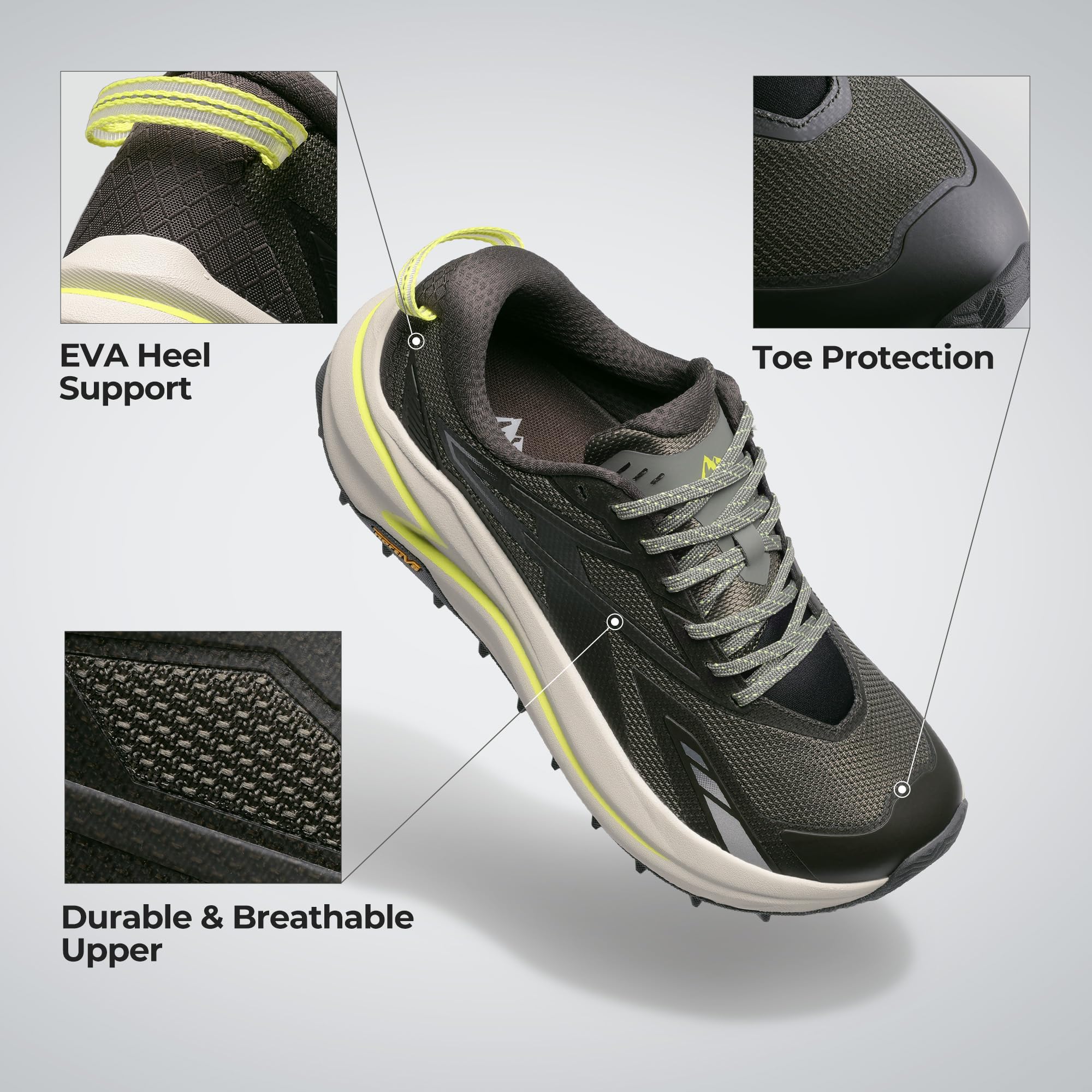 NORTIV 8 Zapatillas de deporte para hombre con puntera ancha para correr y caminar, caminar, atletismo, tenis, entrenamiento, gimnasio, entrenamiento cruzado, zapatillas de moda, Oliva, 7.5